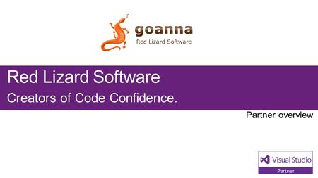 Red Lizard Software Creators of Code Confidence..