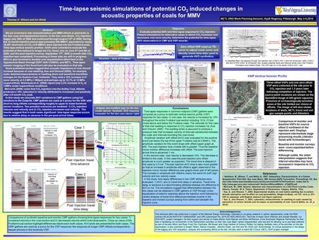 Time-lapse seismic simulations of potential CO 2 induced changes in acoustic properties of coals for MMV Thomas H. Wilson and Art Wells Objective Evaluate.