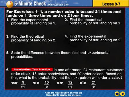 Transparency 7 Click the mouse button or press the Space Bar to display the answers.