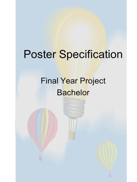 Poster Specification Final Year Project Bachelor.