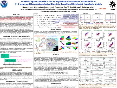 ABSTRACT One of the large challenges in data assimilation (DA) into distributed hydrologic models is how to reduce the degrees of freedom in the inverse.