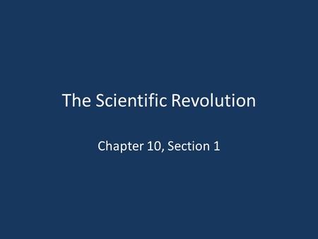 The Scientific Revolution