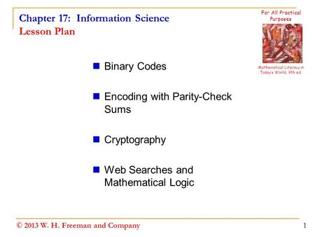 Chapter 17: Information Science Lesson Plan