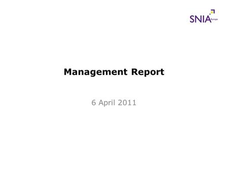 Management Report 6 April 2011. Renewals & Prospects All companies not paid have been Suspended (except for Dell & HP) Connexion Point Belgacom (Telindus)