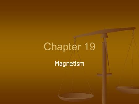 Chapter 19 Magnetism.