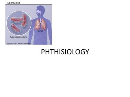 PHTHISIOLOGY.