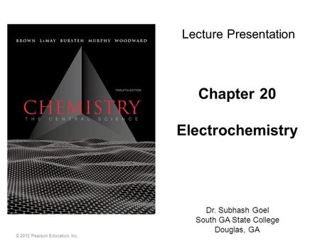 Chapter 20 Electrochemistry