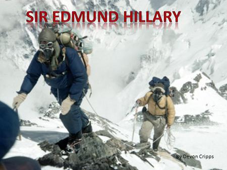 Sir Edmund Hillary By Devon Cripps.