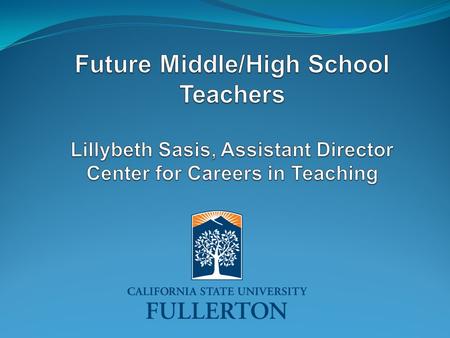 About the Center for Careers in Teaching (CCT) It is a complicated path to become a teacher: CCT is an undergraduate advising center specifically for.