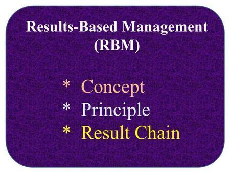 Results-Based Management