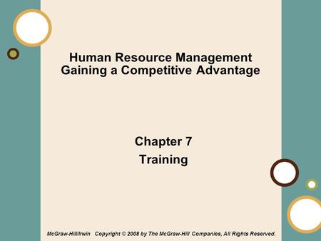 Human Resource Management Gaining a Competitive Advantage