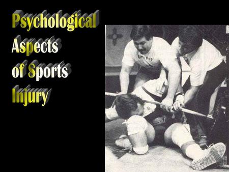 Statistics l Estimates of 5-15 million adults and children injured each year in sport, exercise and recreational settings l Almost 100% of the 1200.