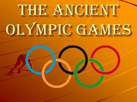 The Ancient Olympic Games