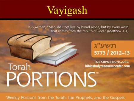 Vayigash biblestudyresourcecenter.com.