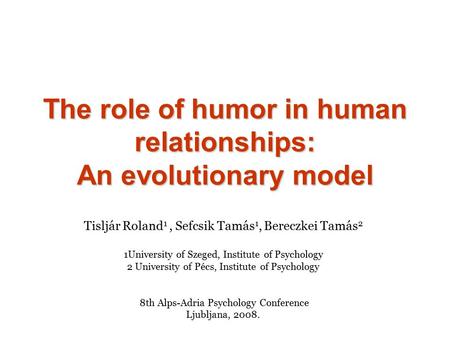 The role of humor in human relationships: An evolutionary model