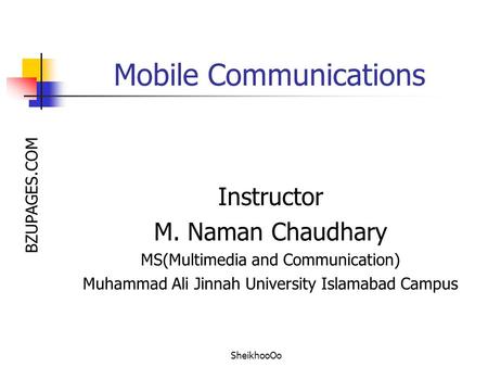 Mobile Communications