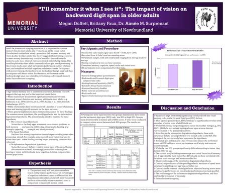 Participants and Procedure  Twenty-five older adults aged 62 to 83 (M = 70.86, SD = 5.89).  Recruited from St. John’s and surrounding areas  56% female.