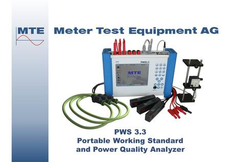 Portable Working Standard and Power Quality Analyzer