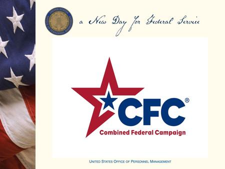 2015 Combined Federal Campaign (CFC) Orientation & Application Training.