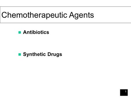 Chemotherapeutic Agents