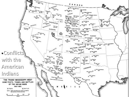 Conflicts with the American Indians