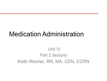 Medication Administration