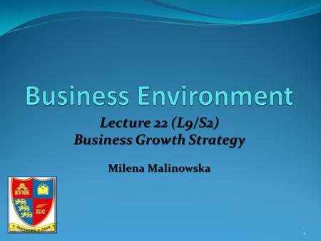 1. Definitions Strategic management deals with long-term planning and setting the main goals of business Achieving these objects entails inevitably growth.