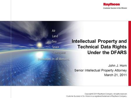 Intellectual Property and Technical Data Rights Under the DFARS