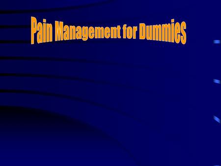 What’s the definition of pain? Pain is a Sensory and Emotional experience associated with tissue damage or described in terms of such damage (I.A.S.P.)