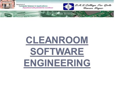 CLEANROOM SOFTWARE ENGINEERING.