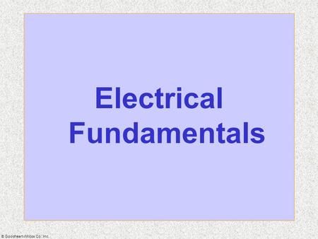 Electrical Fundamentals