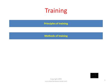 Principles of training