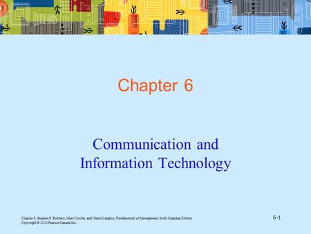 Communication and Information Technology