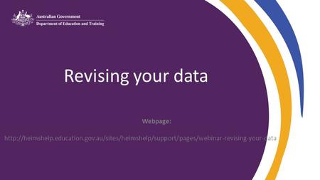 Revising your data Webpage:
