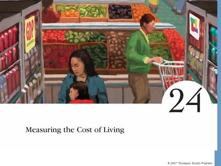 © 2007 Thomson South-Western. Measuring the Cost of Living Inflation ( 物價膨脹 ) refers to a situation in which the economy ’ s overall price level is rising.