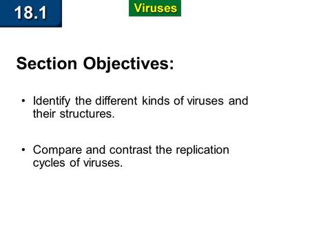 18.1 Section Objectives – page 475