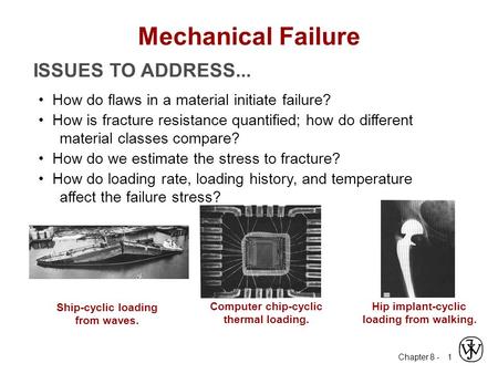 Mechanical Failure ISSUES TO ADDRESS...