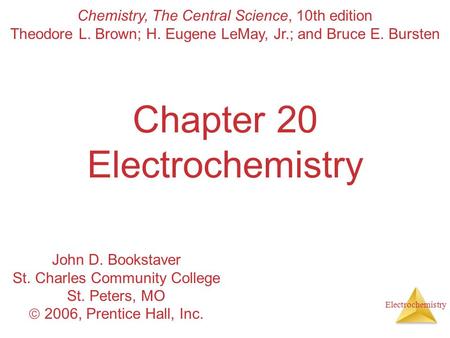 Chapter 20 Electrochemistry