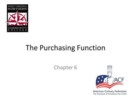 The Purchasing Function