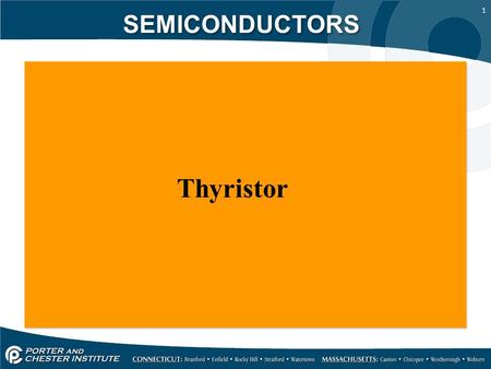 SEMICONDUCTORS Thyristor.