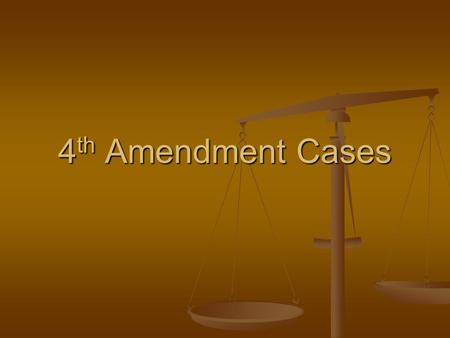 4 th Amendment Cases. Terry v. Ohio Undercover officer stopped two men after they had carefully looked in store windows several times. A third man joined.