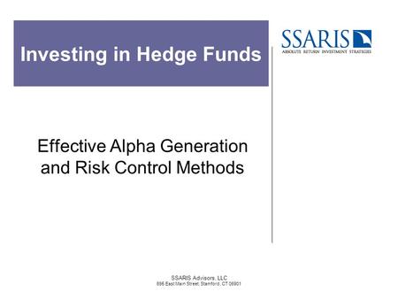 Investing in Hedge Funds