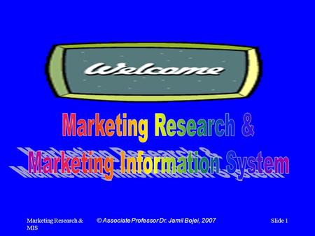 Marketing Information System