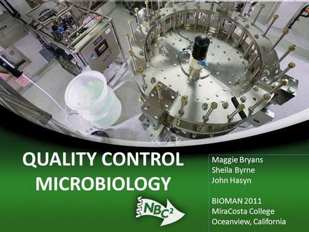 QUALITY CONTROL MICROBIOLOGY