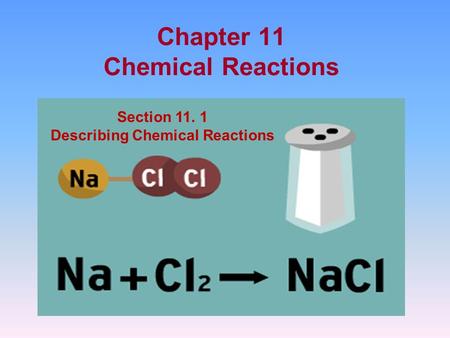 Chapter 11 Chemical Reactions