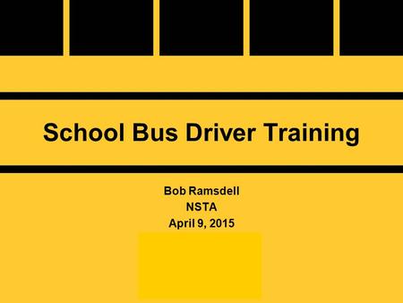 School Bus Driver Training