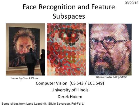 Face Recognition and Feature Subspaces