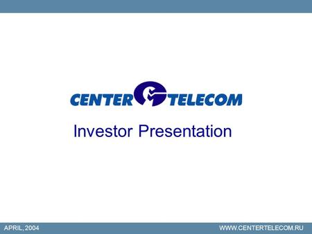 Investor Presentation