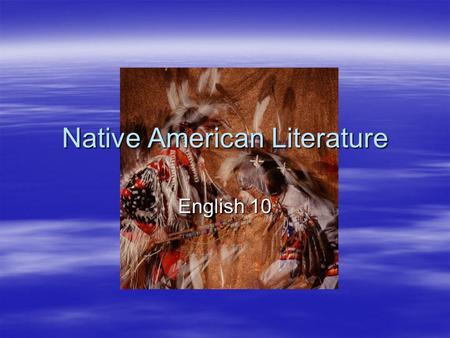 Native American Literature