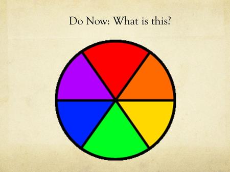 Do Now: What is this?. Other types of Color Wheels.